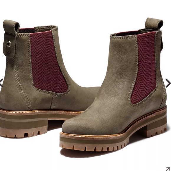 timberland booties COURMAYEUR VALLEY CHELSEA BOOTS green new - Picture 2 of 15